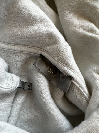 Dior Kenny Scharf White Embroidered Logo Hoodie