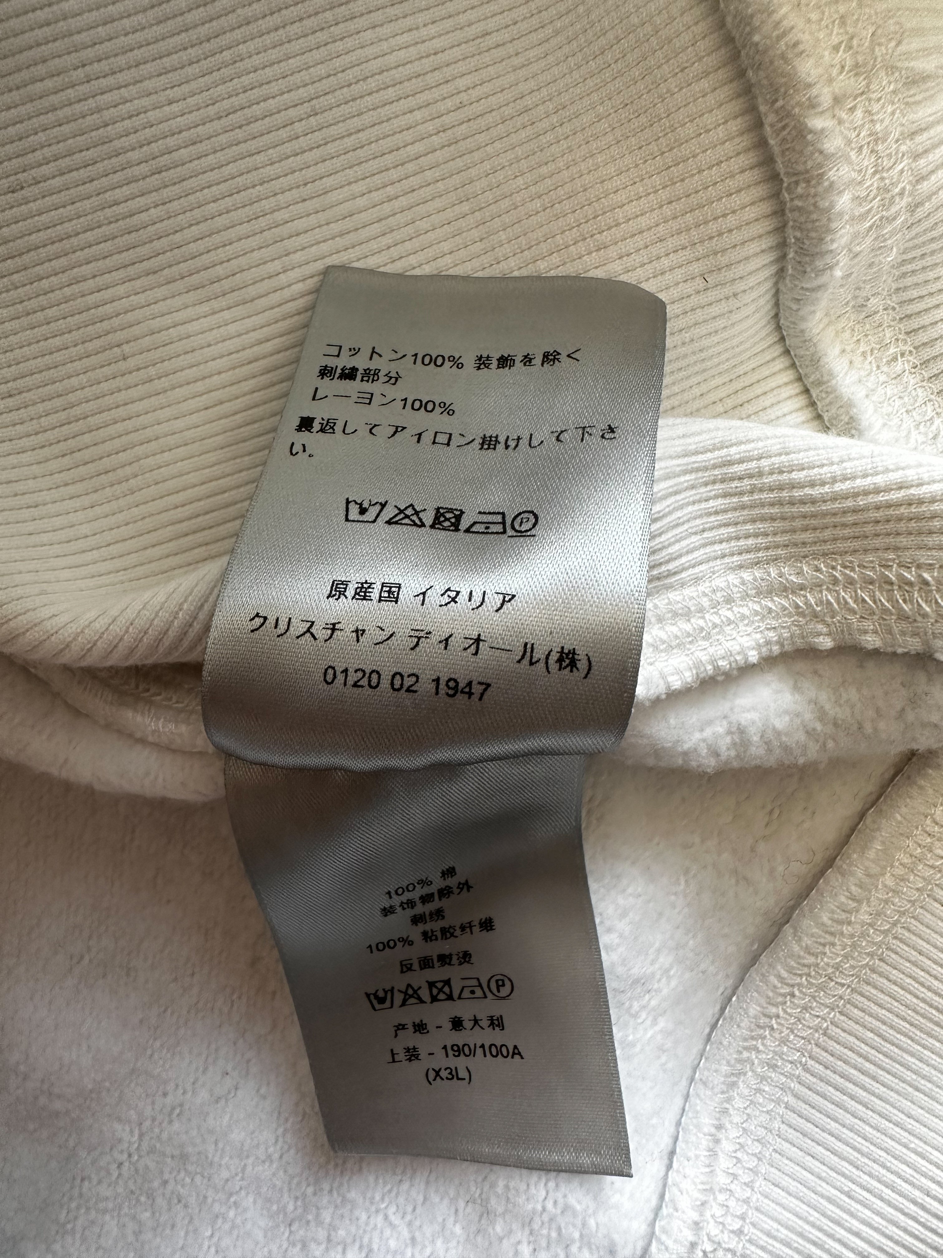 【送料&関税込】Dior X Kenny Scharf Embroidered Logo Hooded Dior Kenny Scharf White & Black Embroidered Logo Hoodie