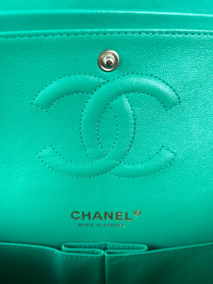 Chanel Green Quilted Lambskin Medium Flap Bag