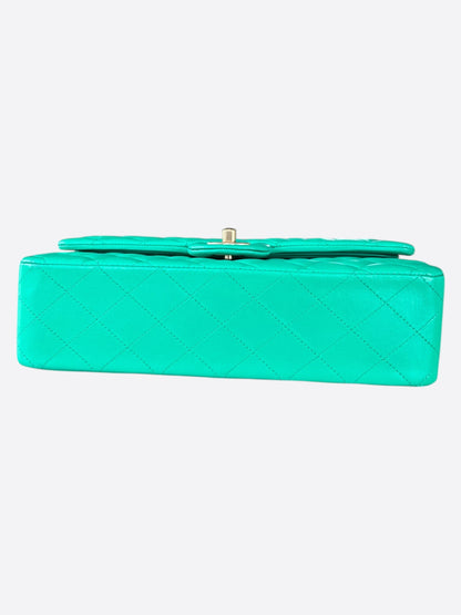Chanel Green Quilted Lambskin Medium Flap Bag