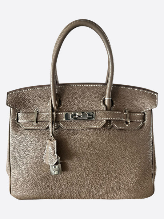 Hermes Etoupe Togo Birkin 30