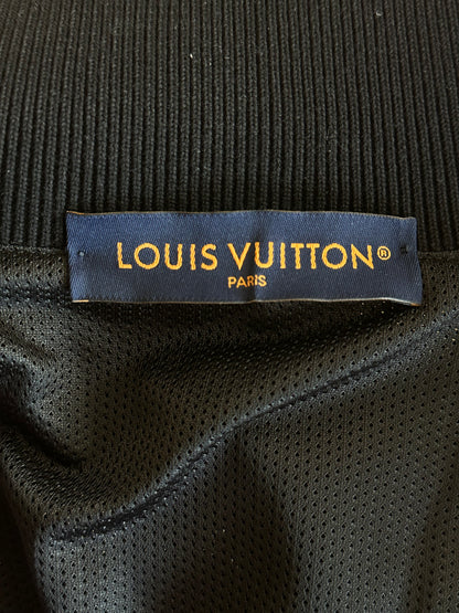Louis Vuitton Black & Blue Logo Panelled Track Jacket