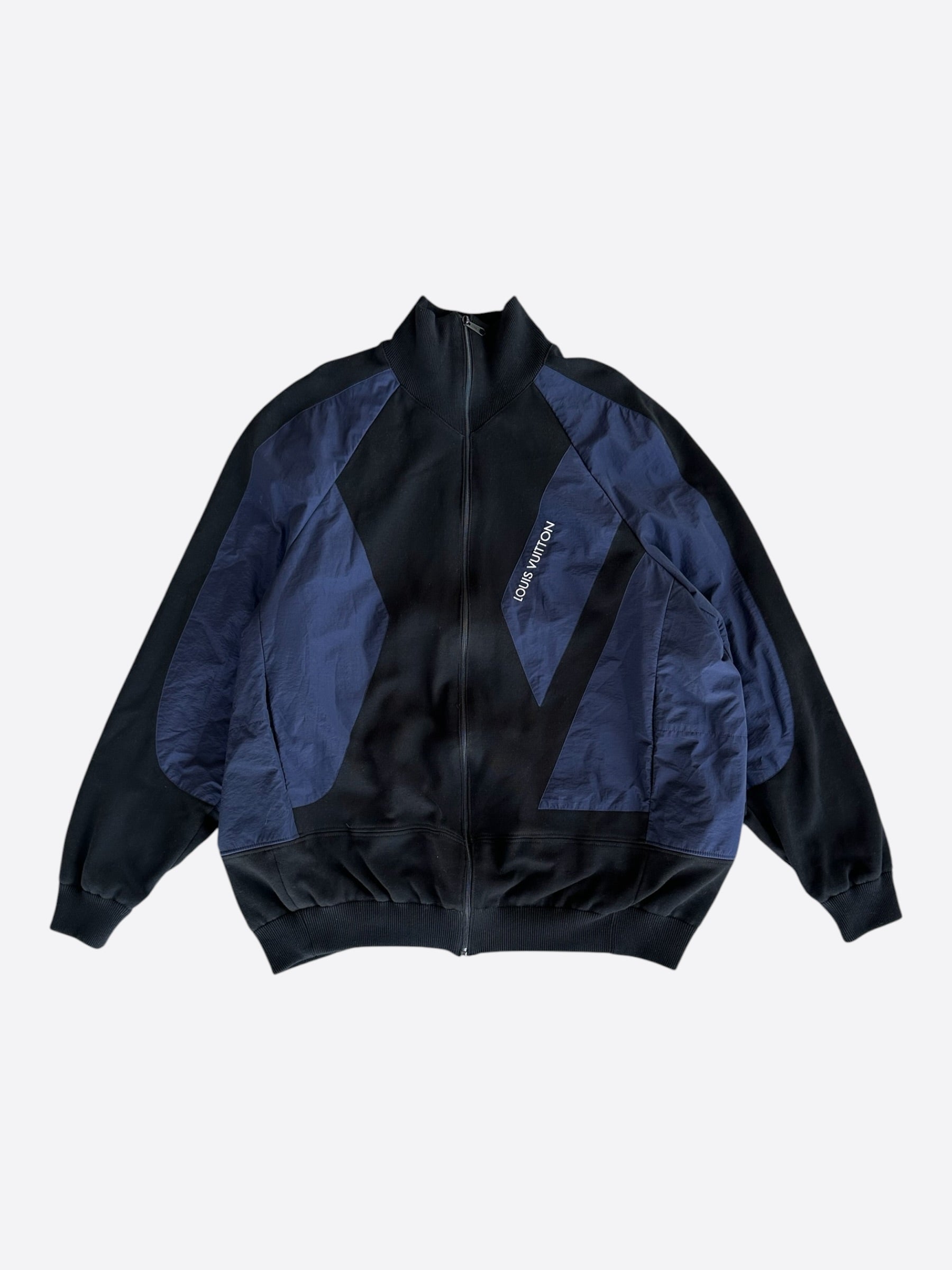 Louis Vuitton Black & Orange Monogram Reversible Bomber Jacket