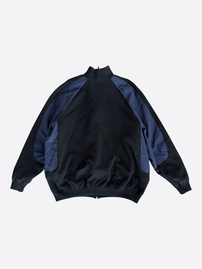Louis Vuitton Black & Blue Logo Panelled Track Jacket