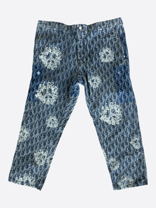 Dior Denim Tears Blue & White Oblique Jeans