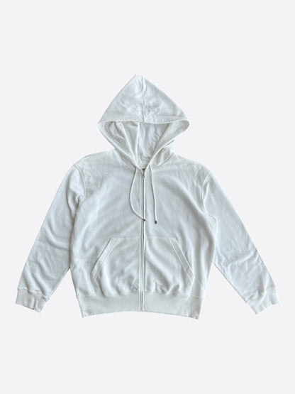 Chanel White & Black Graffiti Graphic Zip Up Hoodie