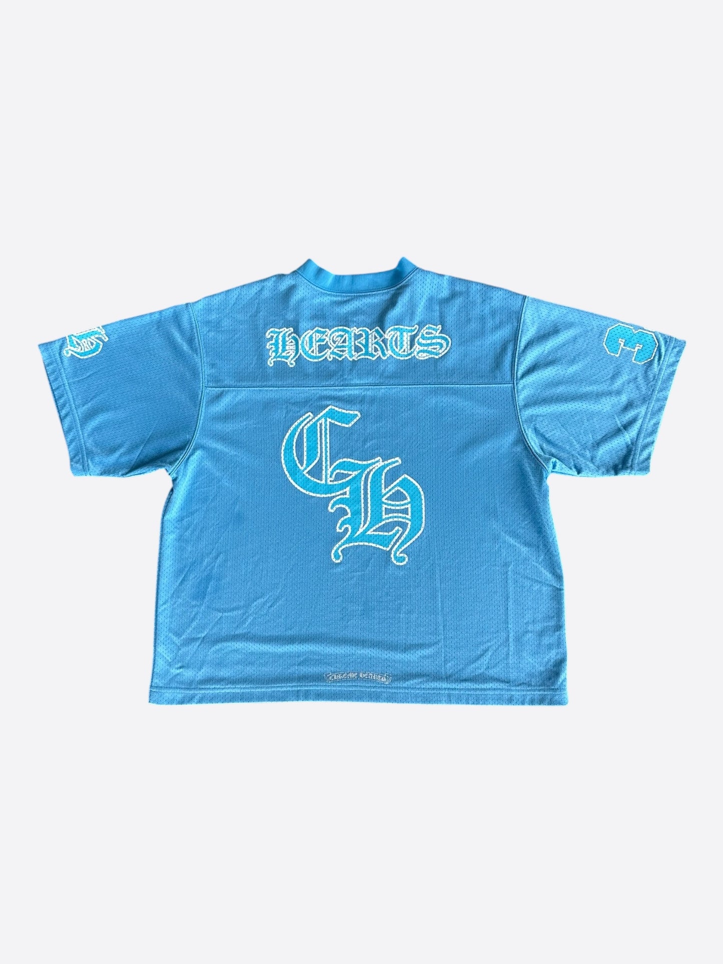 Chrome Hearts Blue & White Logo Mesh Jersey