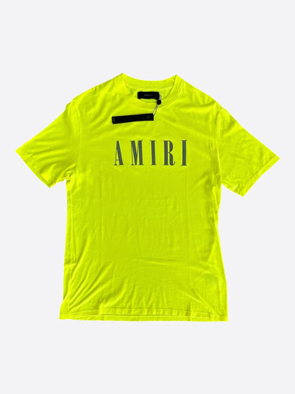 Amiri Lime & Black Core Logo T-Shirt
