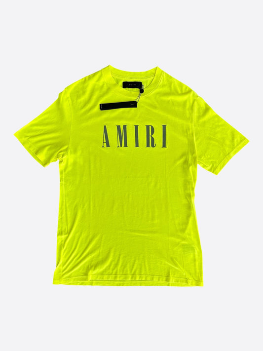Amiri Lime & Black Core Logo T-Shirt