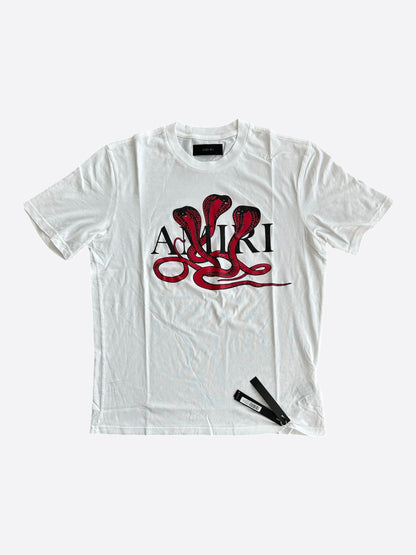 Amiri White & Red Snake Logo T-Shirt