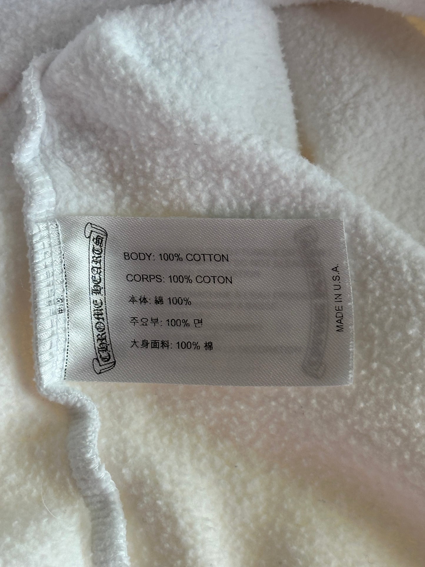 Chrome Hearts White & Black Script Logo Hoodie