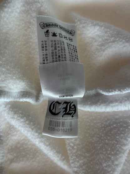 Chrome Hearts White & Black Script Logo Hoodie