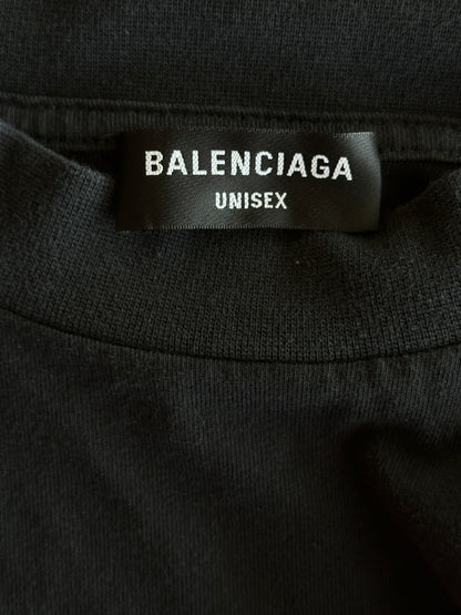 Balenciaga Black & Red Metal Logo Longsleeve T-Shirt