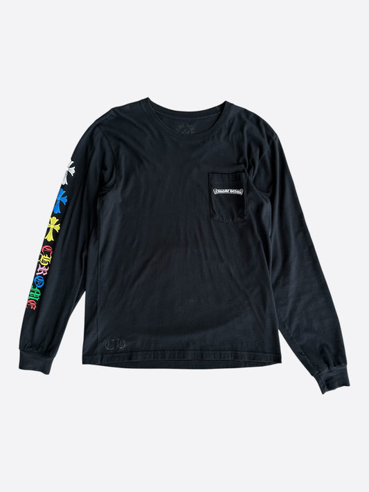 Chrome Hearts Black Multicolor Cross Longsleeve T-Shirt