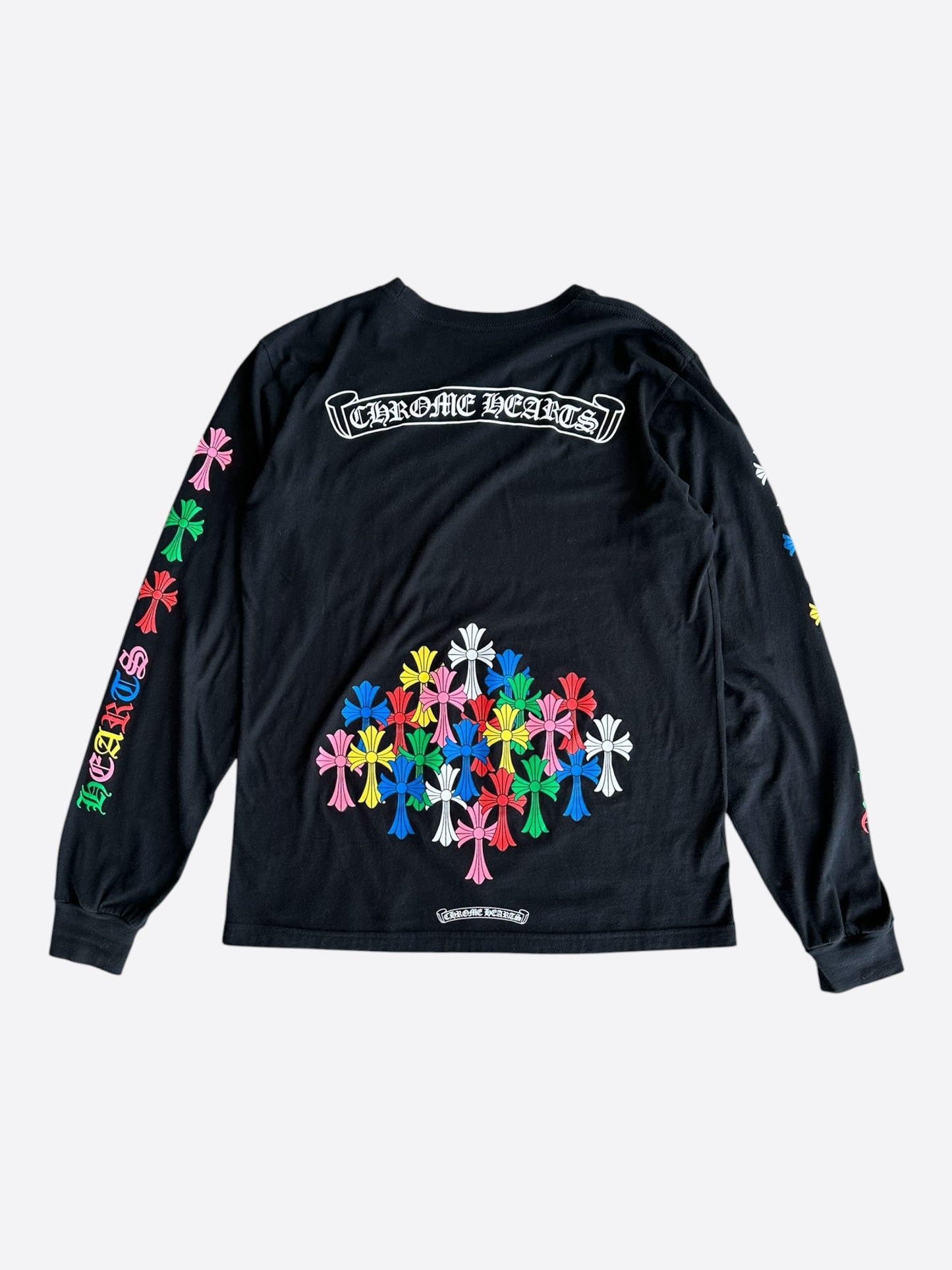 Chrome Hearts Black Multicolor Cross Longsleeve T-Shirt