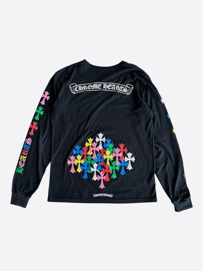 Chrome Hearts Black Multicolor Cross Longsleeve T-Shirt