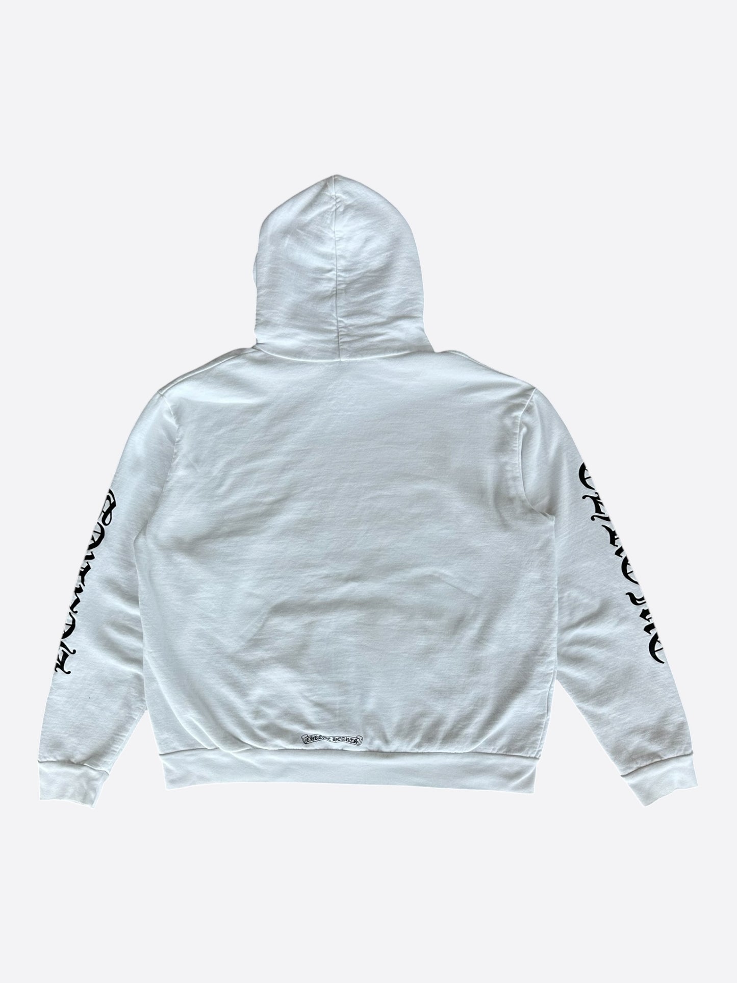 Chrome Hearts White & Black Script Logo Hoodie