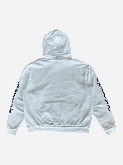 Chrome Hearts White & Black Script Logo Hoodie