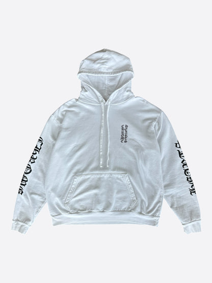 Chrome Hearts White & Black Script Logo Hoodie