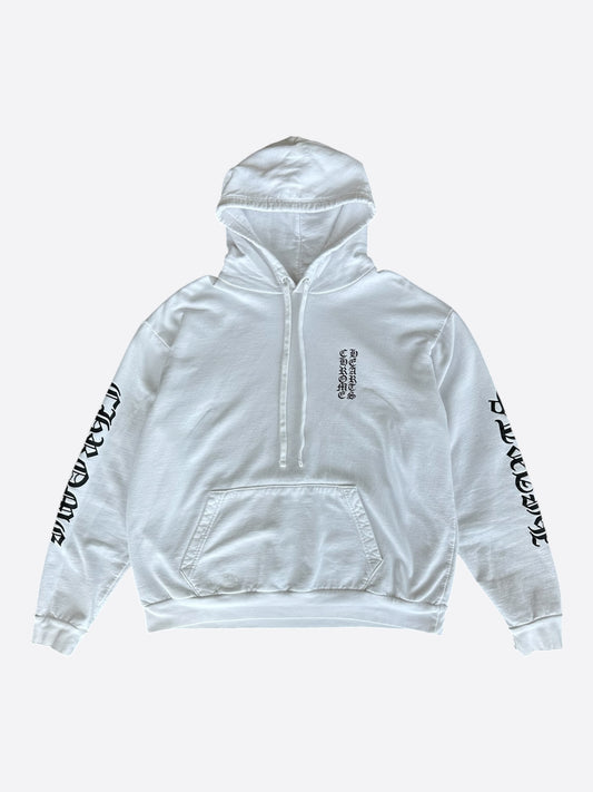 Chrome Hearts White & Black Script Logo Hoodie