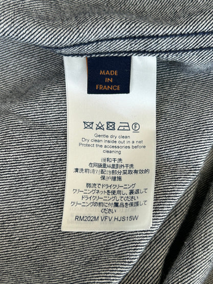 Louis Vuitton Navy & White Leaf Baseball Jersey