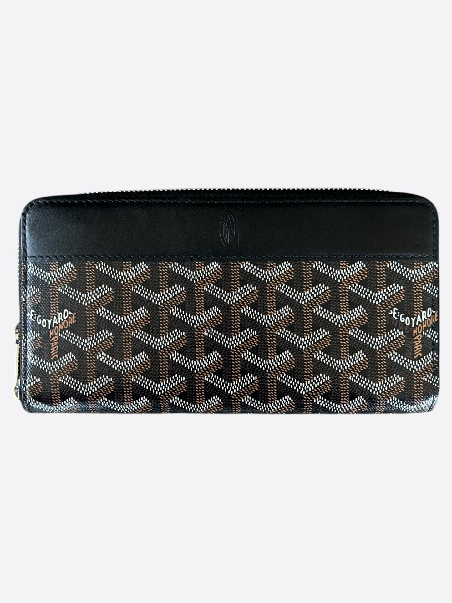 Goyard Black Matignon GM long wallet