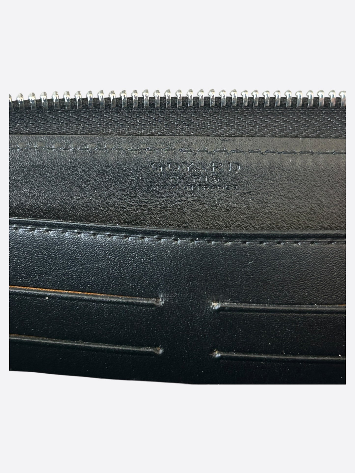 Goyard Black Matignon GM long wallet