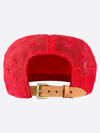 Louis Vuitton Soho Exclusive Red Everyday Logo Monogram Hat