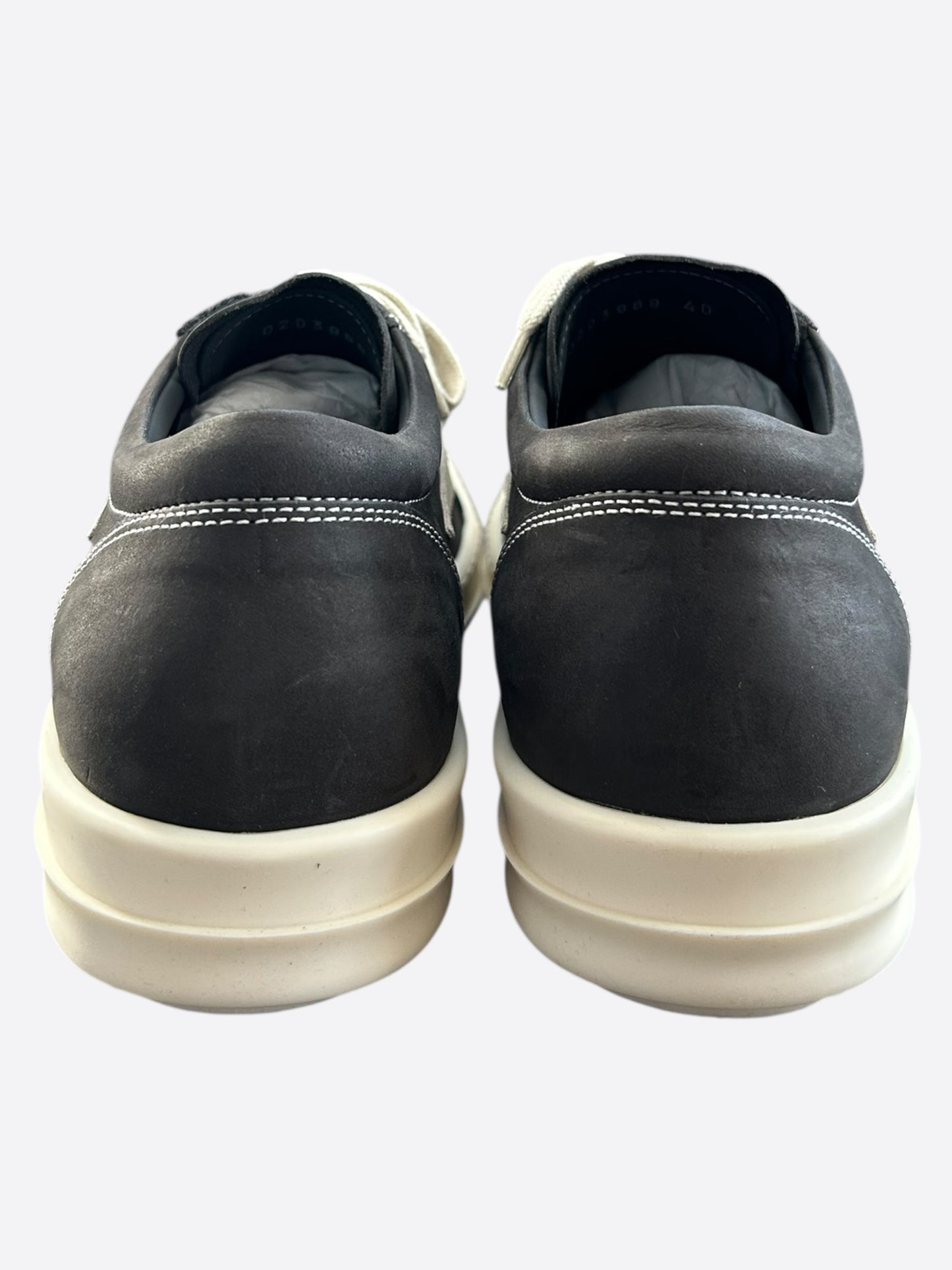 Rick Owens Black & White Vintage Women's Low Top Sneakers