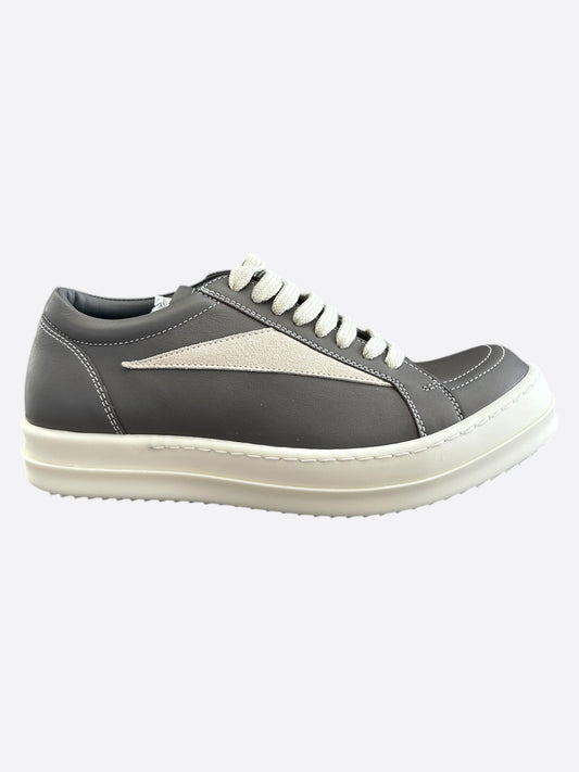 Rick Owens Grey & White Vintage Women's Low Top Sneakers