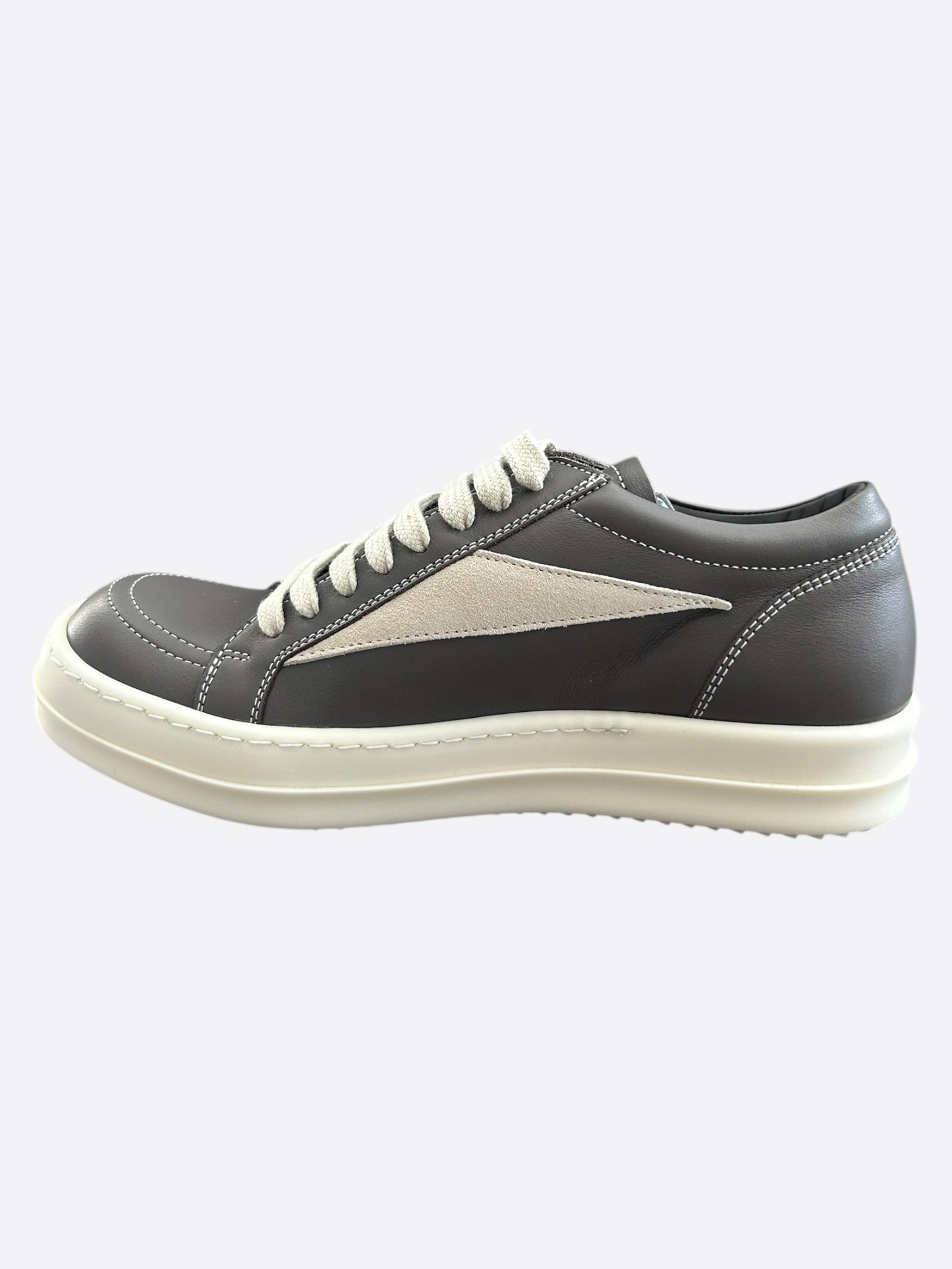 Rick Owens Grey & White Vintage Women's Low Top Sneakers