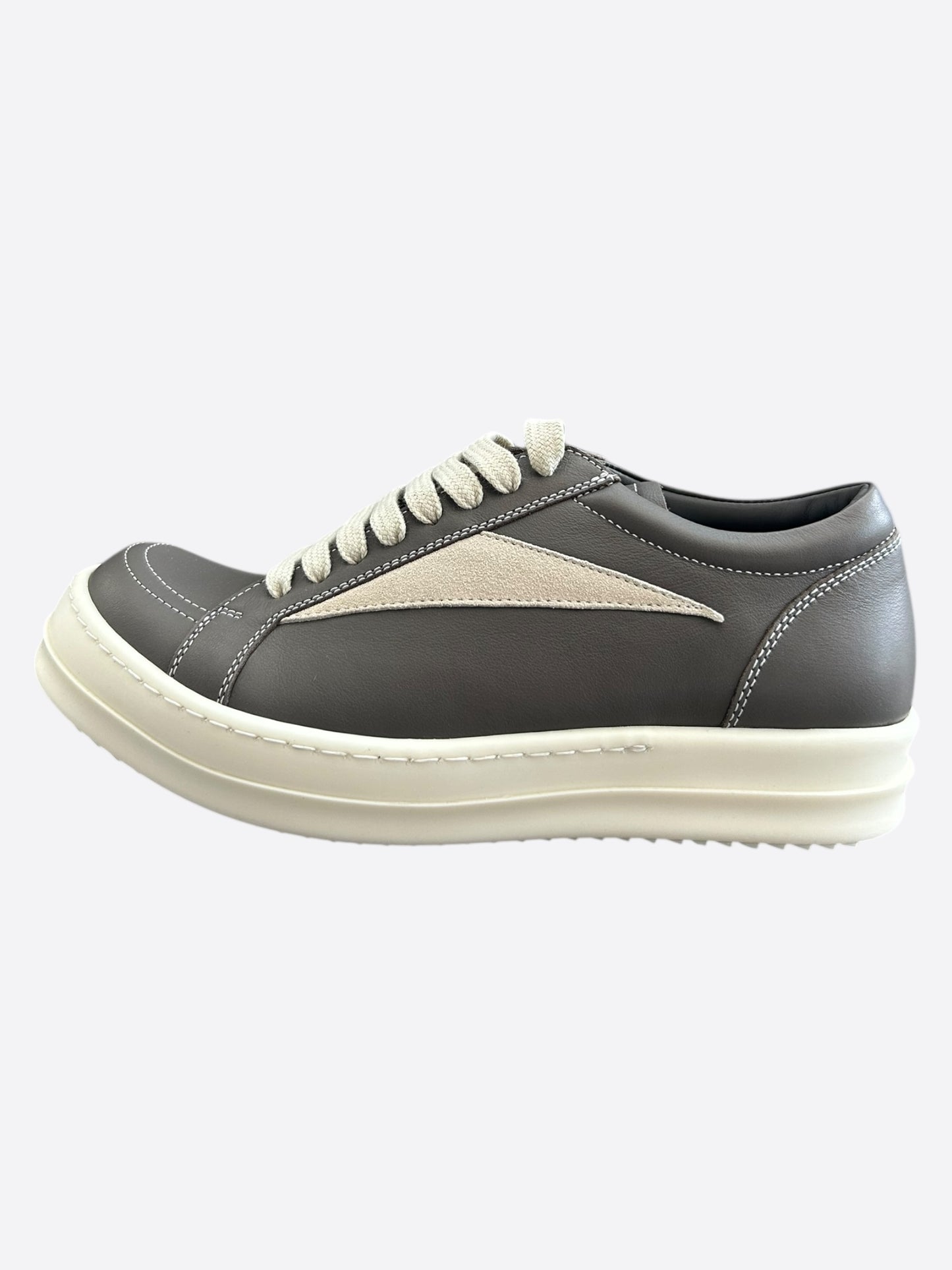 Rick Owens Grey & White Vintage Women's Low Top Sneakers