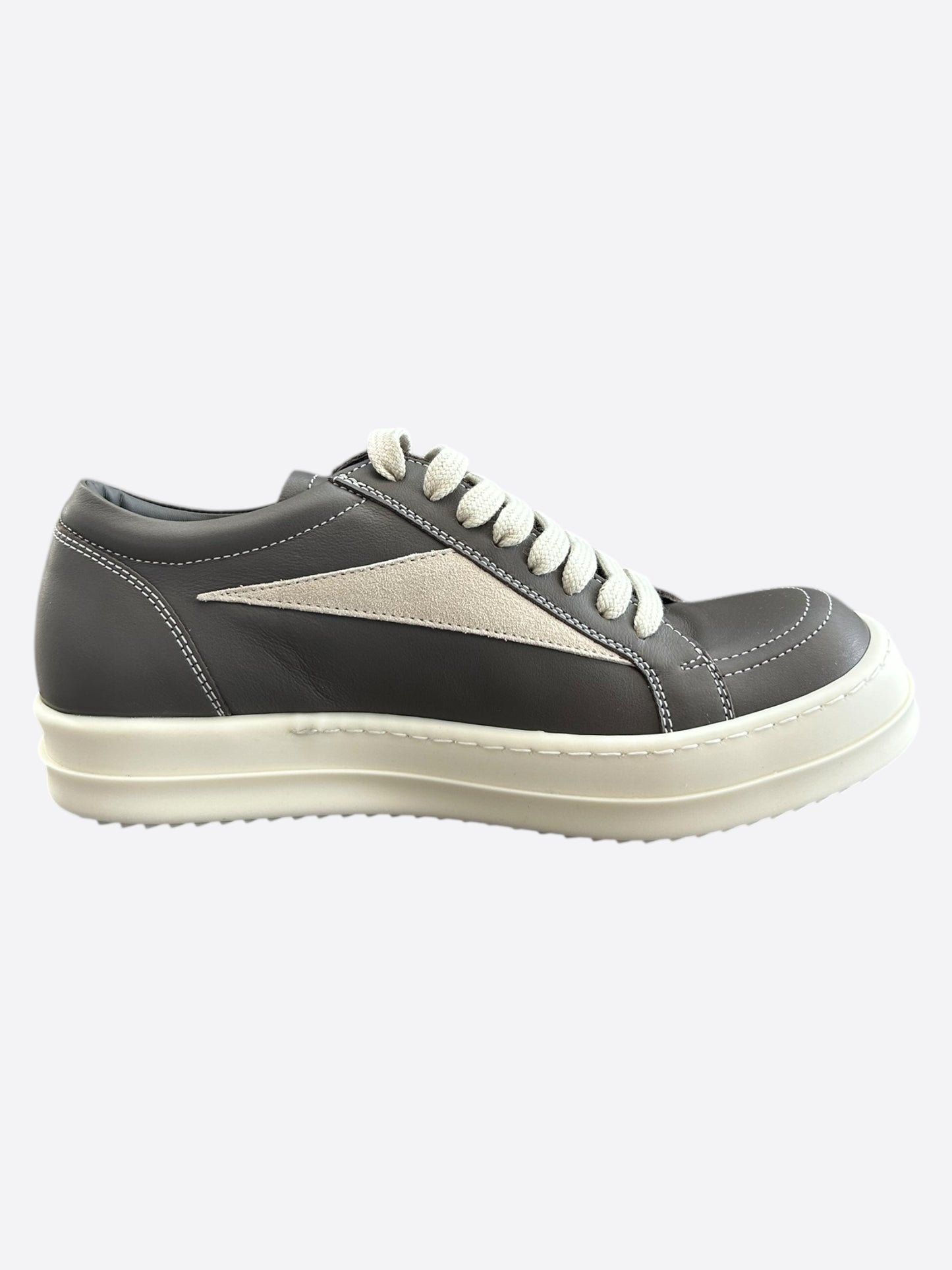 Rick Owens Grey & White Vintage Women's Low Top Sneakers