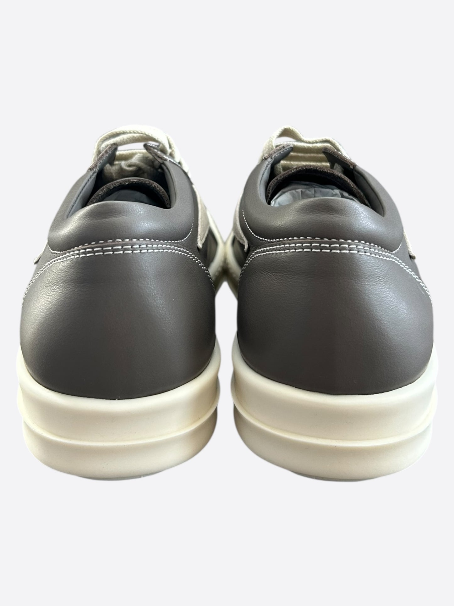 Rick Owens Grey & White Vintage Women's Low Top Sneakers