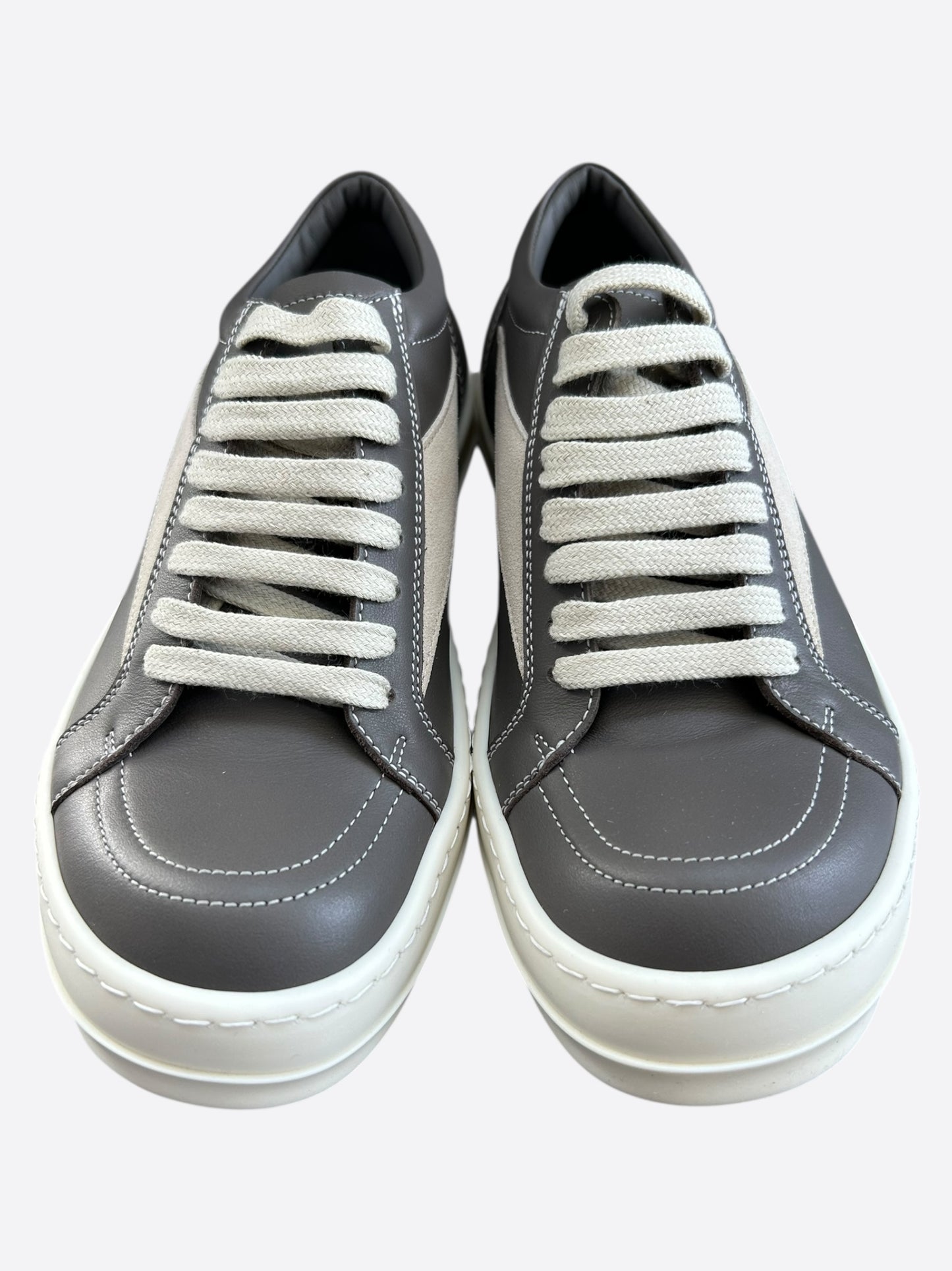 Rick Owens Grey & White Vintage Women's Low Top Sneakers
