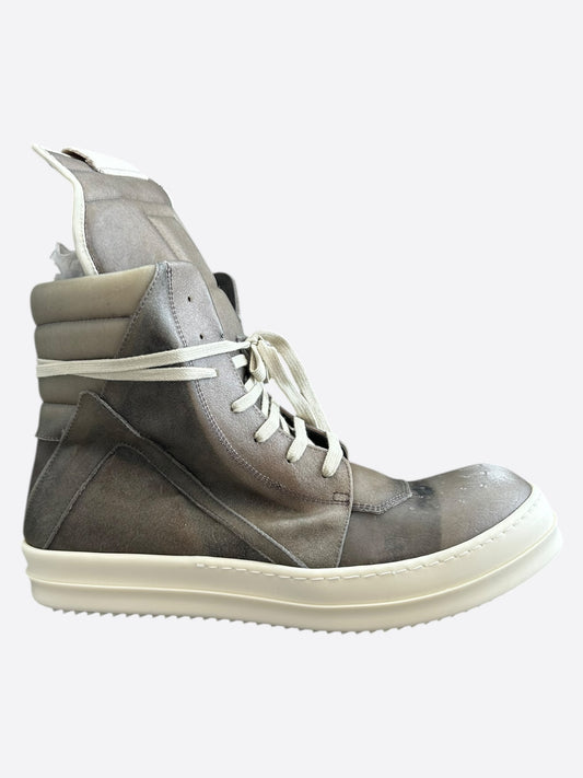 Rick Owens Dust Brown & White Geobaskets