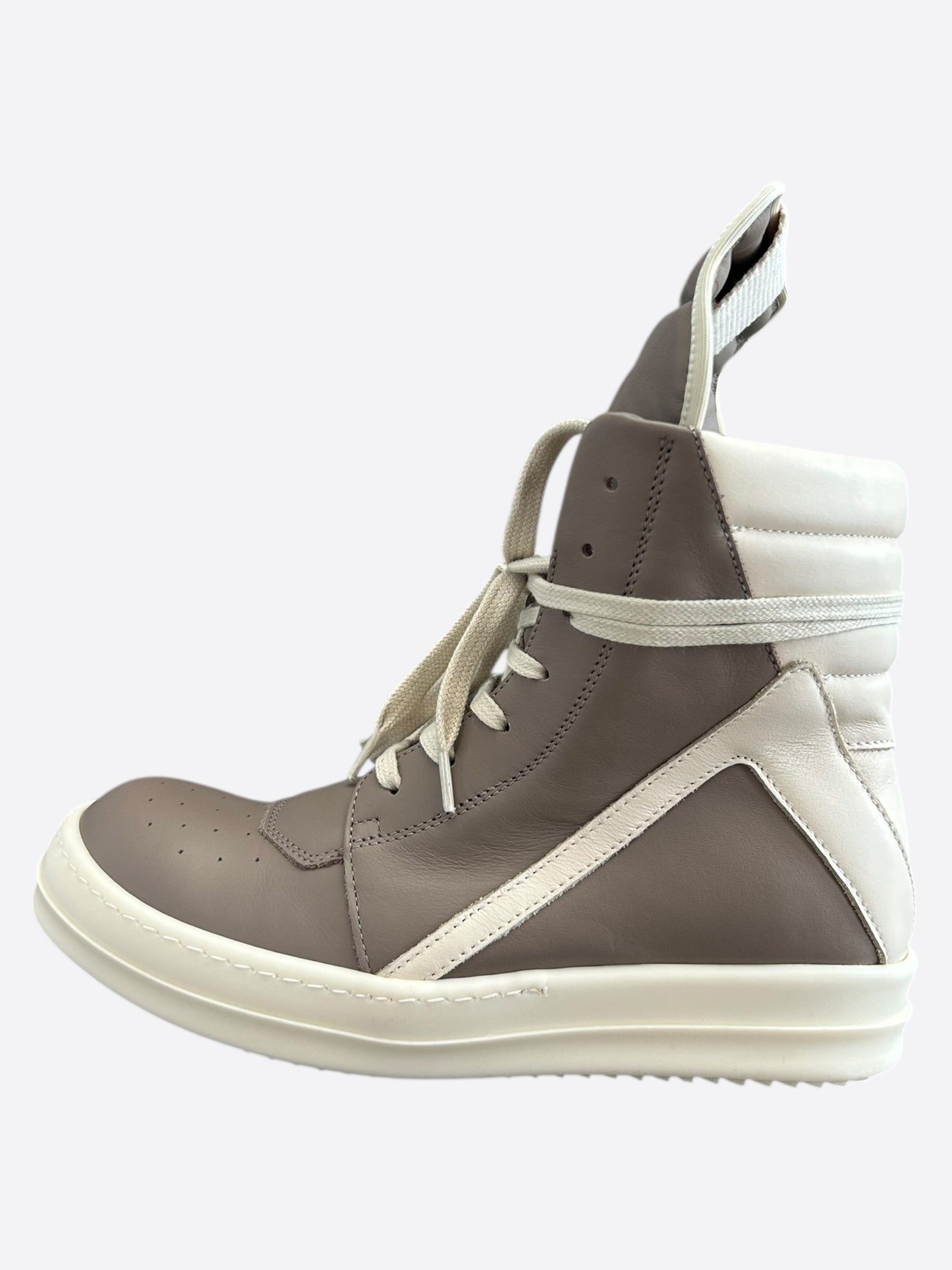 Rick Owens Brown & White Geobaskets