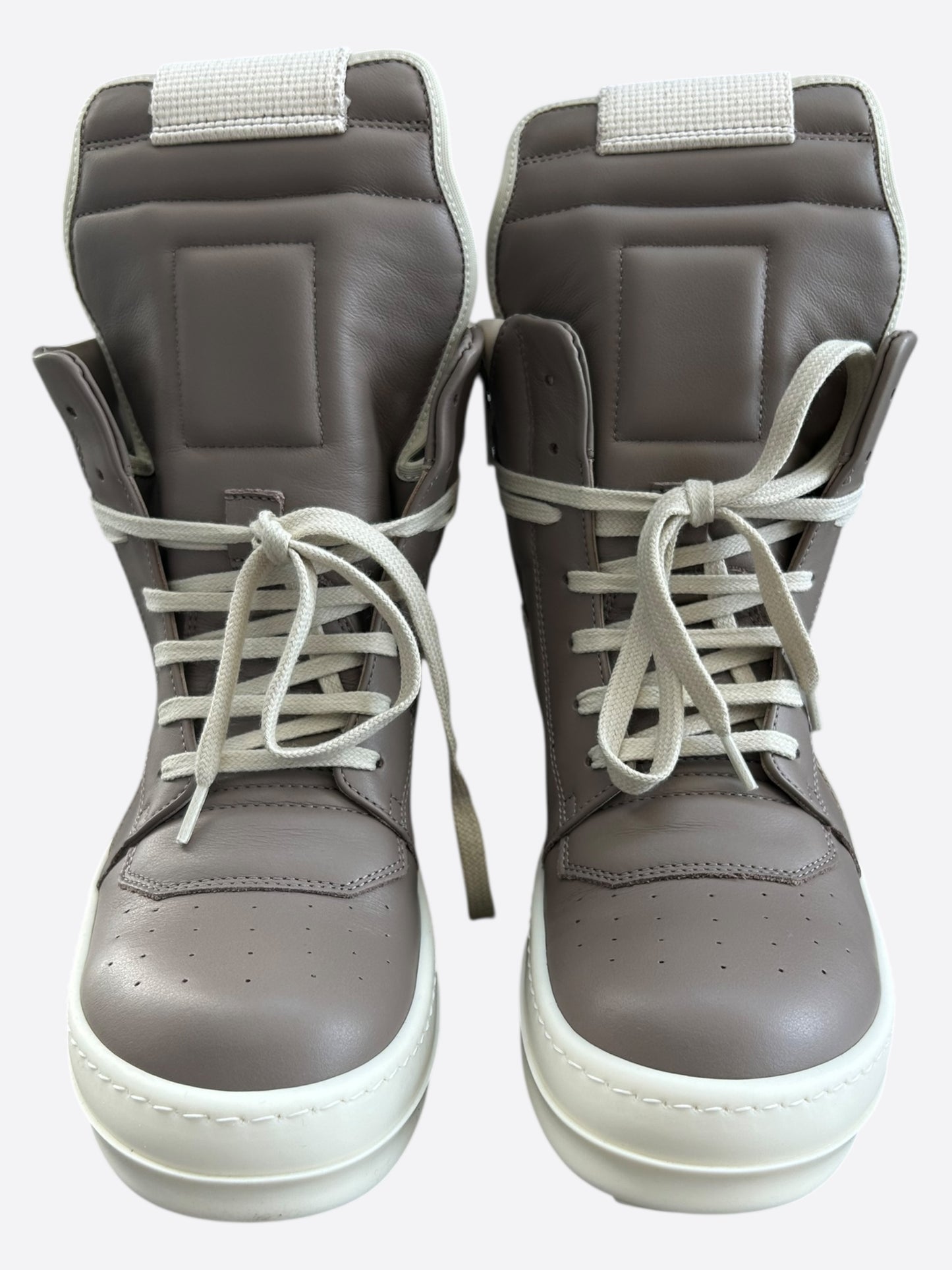 Rick Owens Brown & White Geobaskets