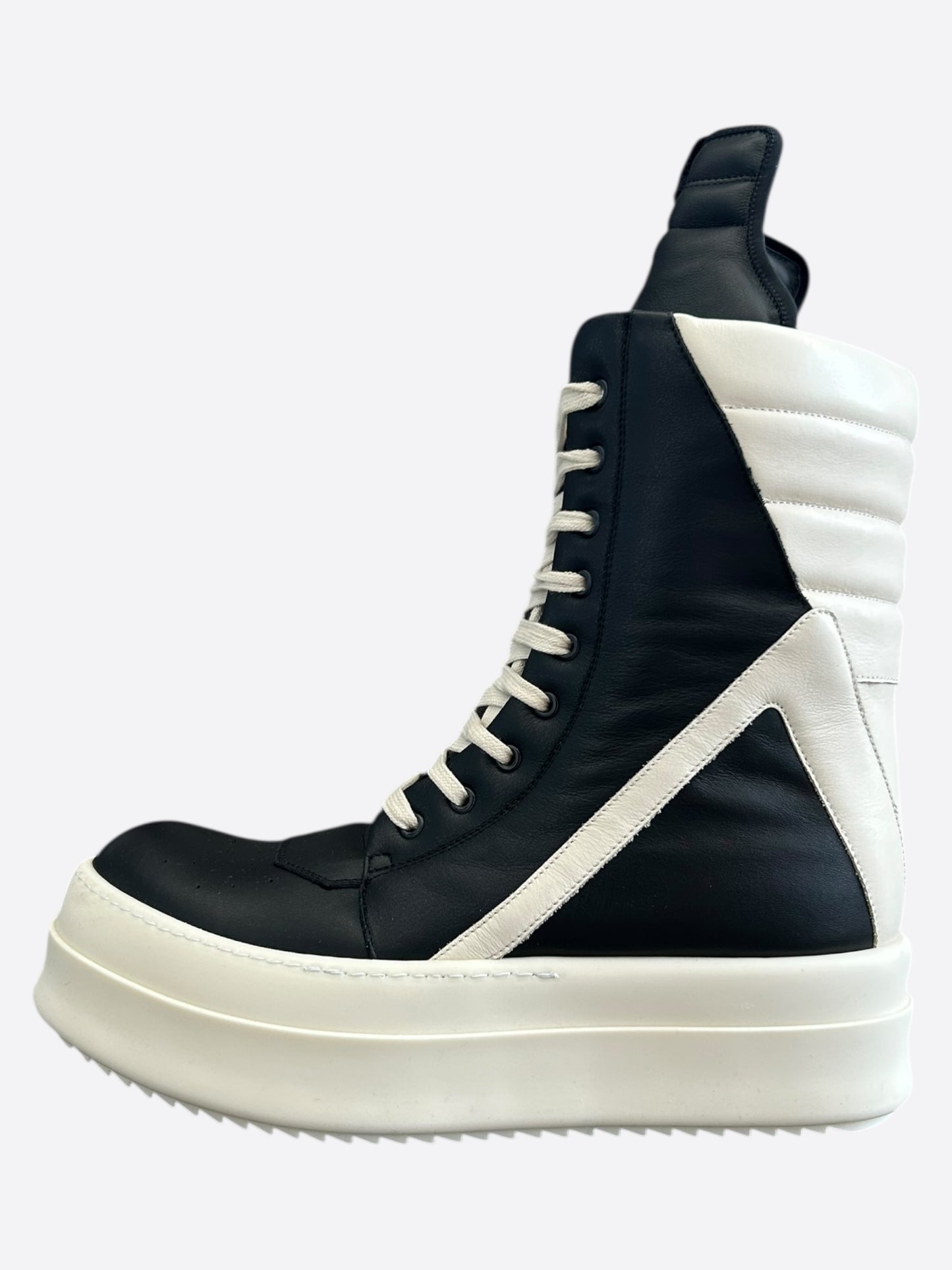 Rick Owens Black & White Mega Geobaskets