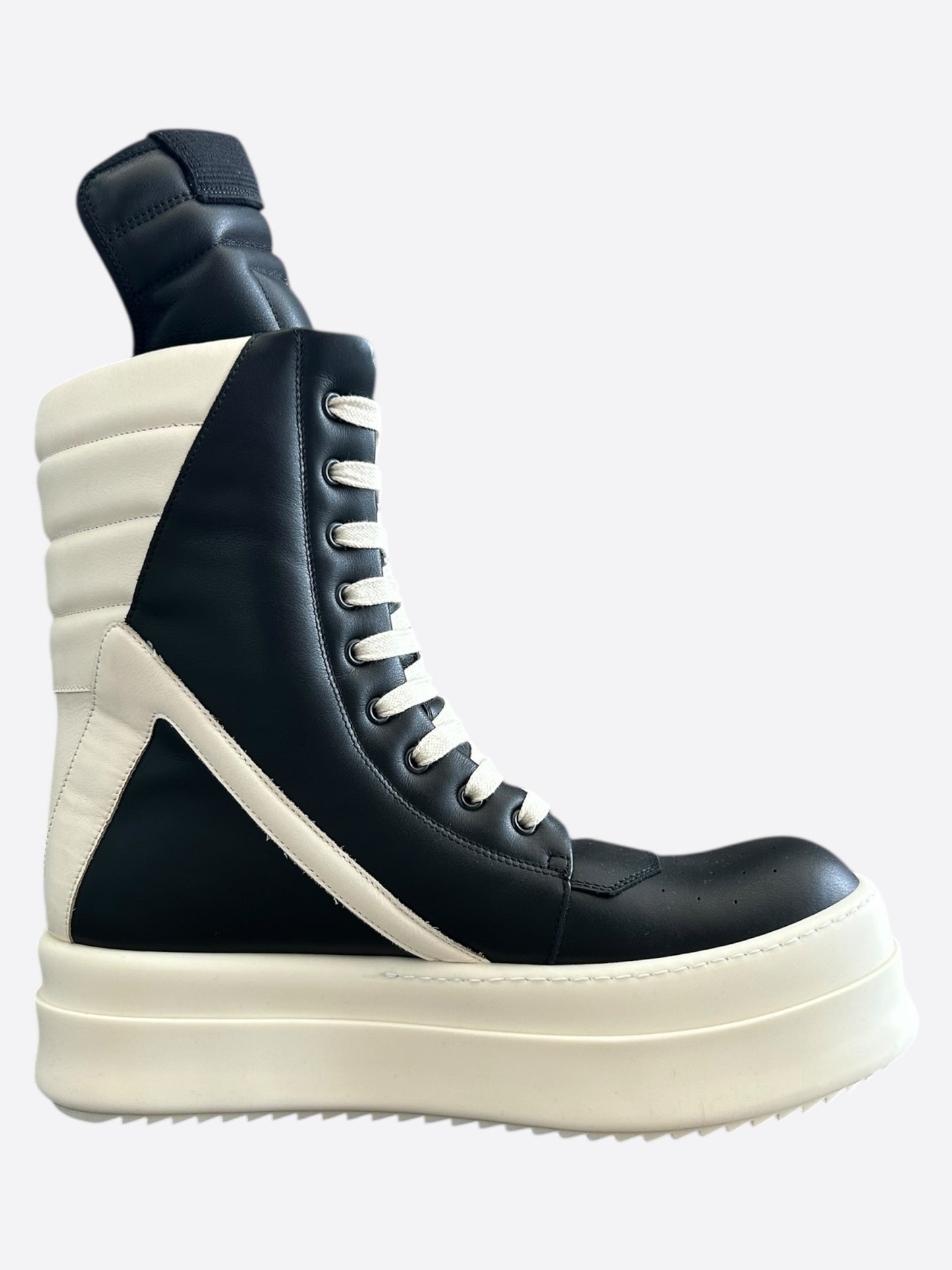 Rick Owens Black & White Mega Geobaskets