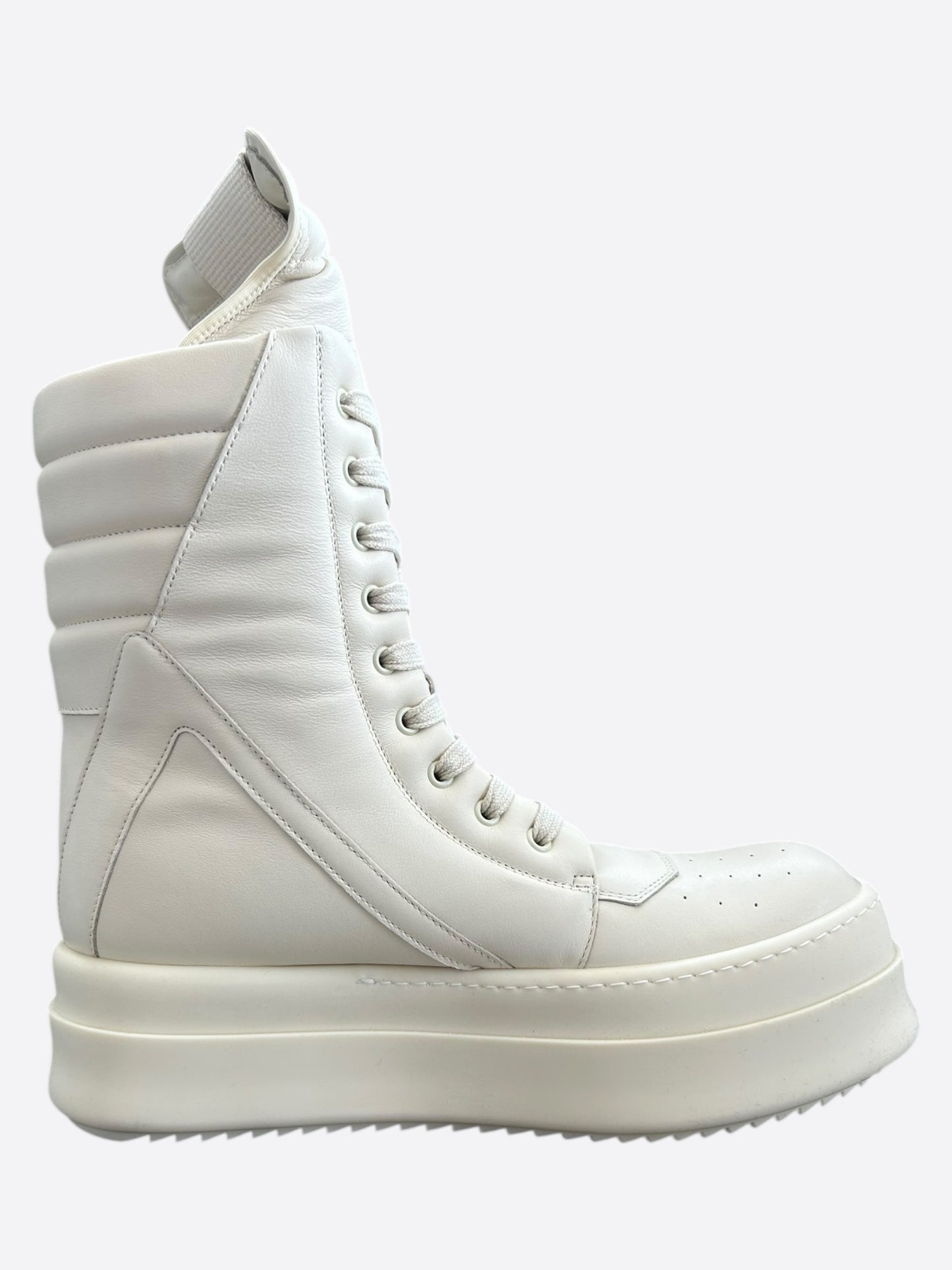 Rick Owens White Mega Geobaskets