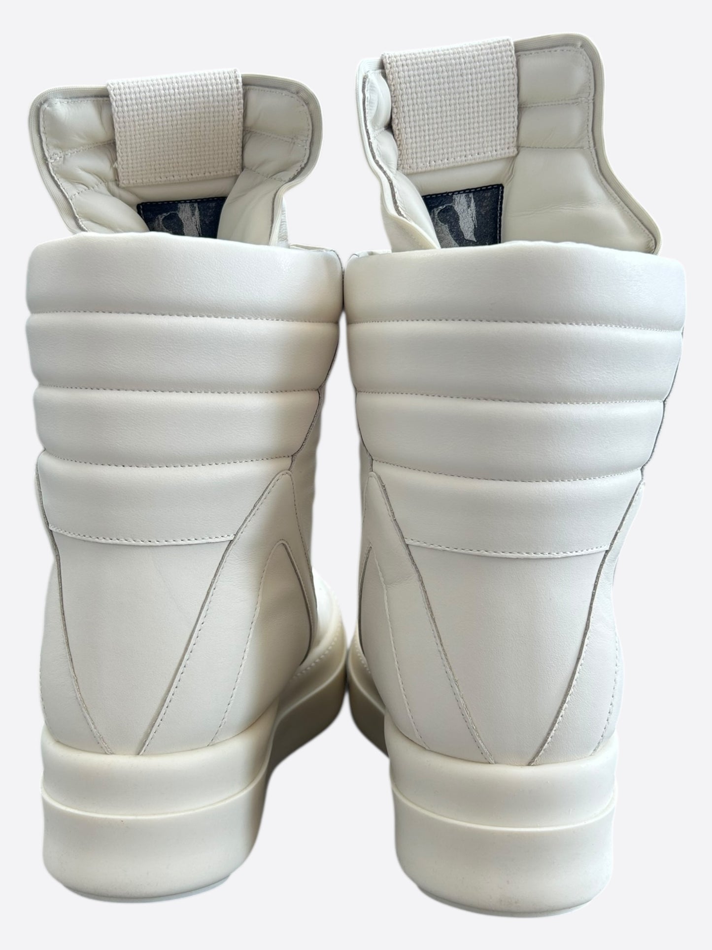 Rick Owens White Mega Geobaskets