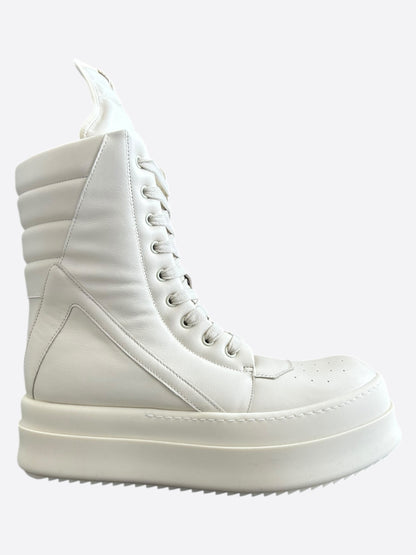 Rick Owens White Mega Geobaskets