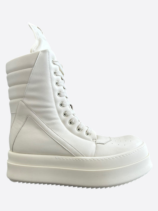 Rick Owens White Mega Geobaskets