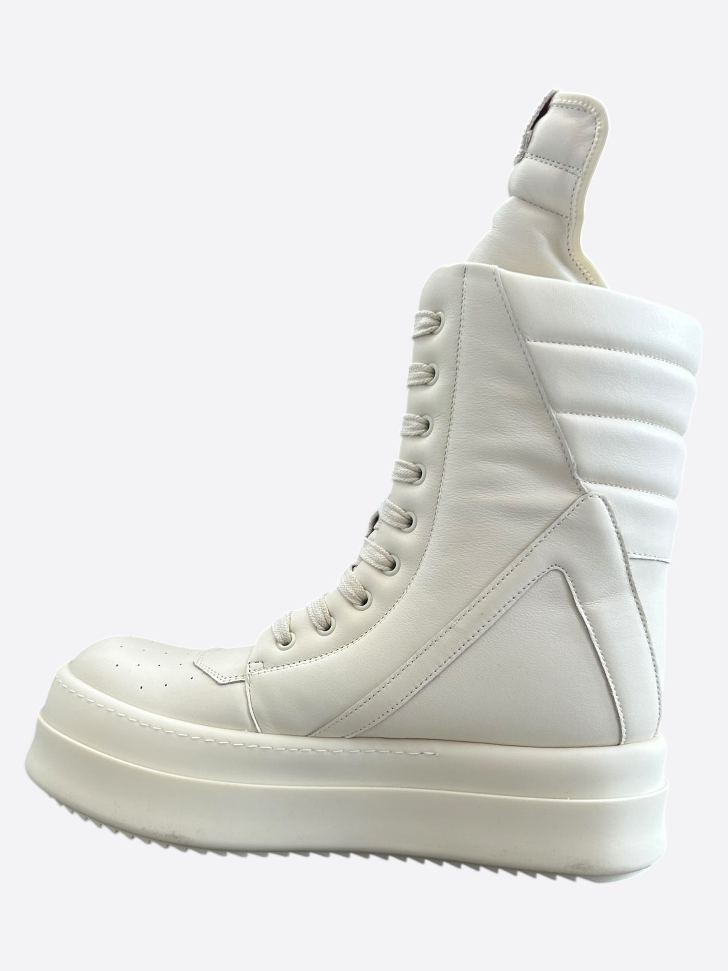 Rick Owens White Mega Geobaskets