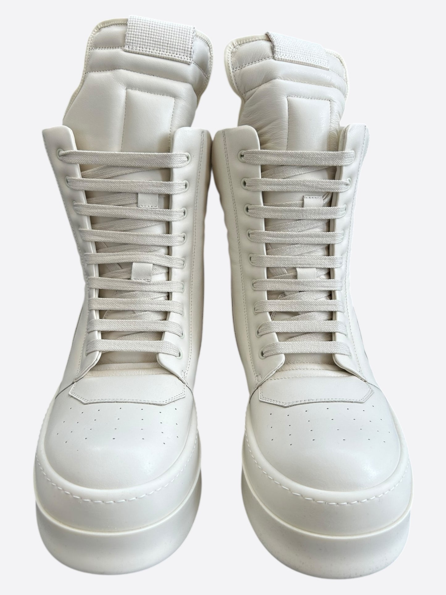 Rick Owens White Mega Geobaskets