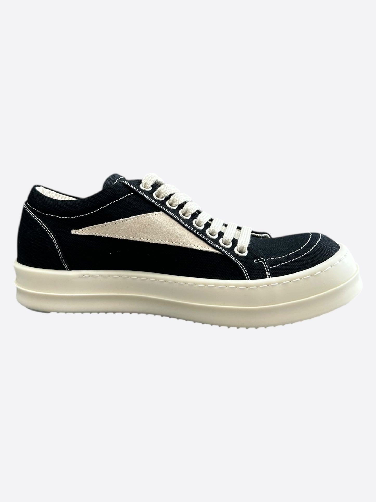 Rick Owens Black & White Vintage Women's Low Top Sneakers
