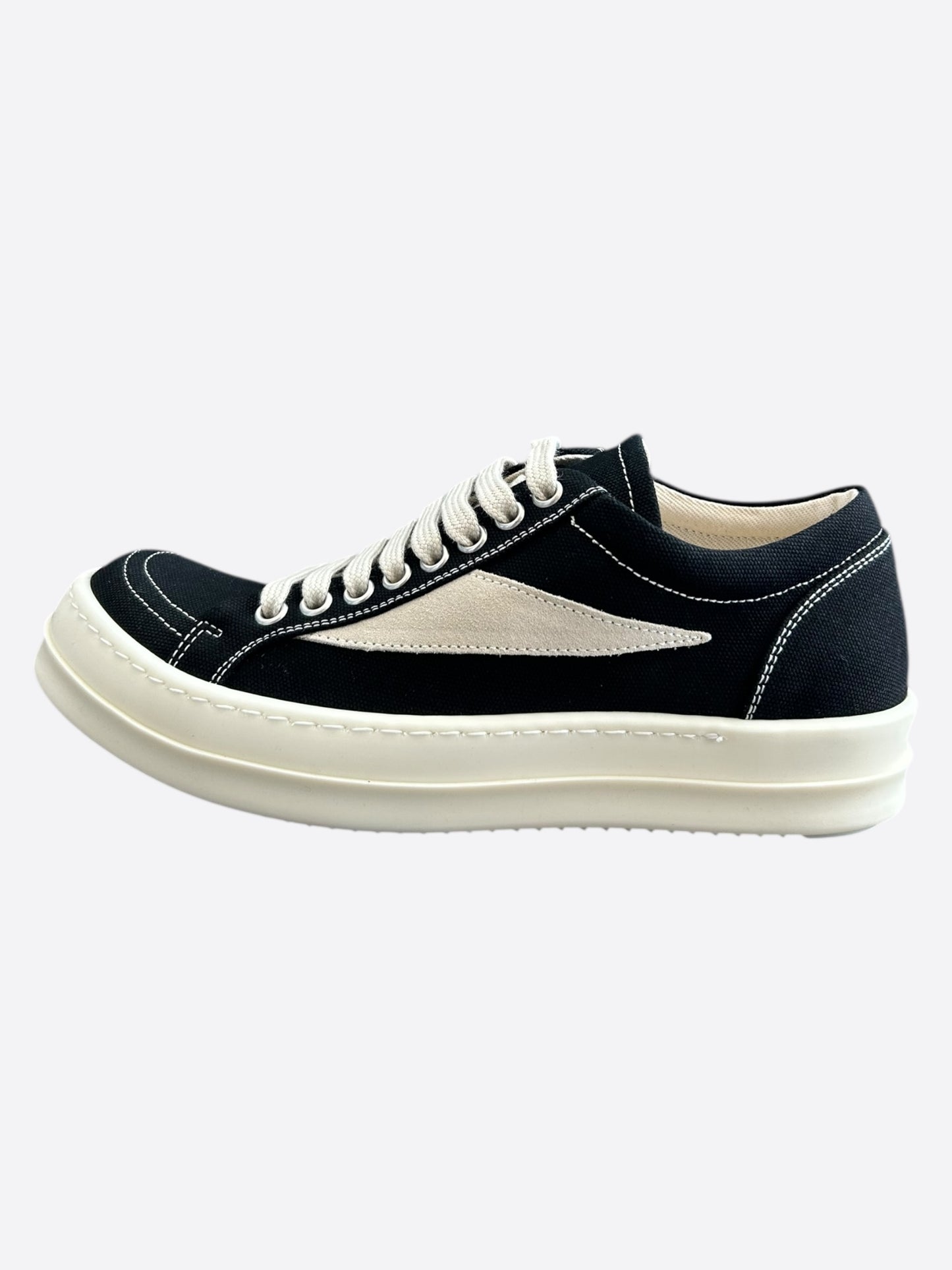 Rick Owens Black & White Vintage Women's Low Top Sneakers