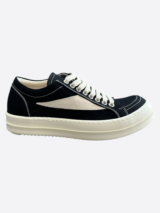 Rick Owens Black & White Vintage Women's Low Top Sneakers