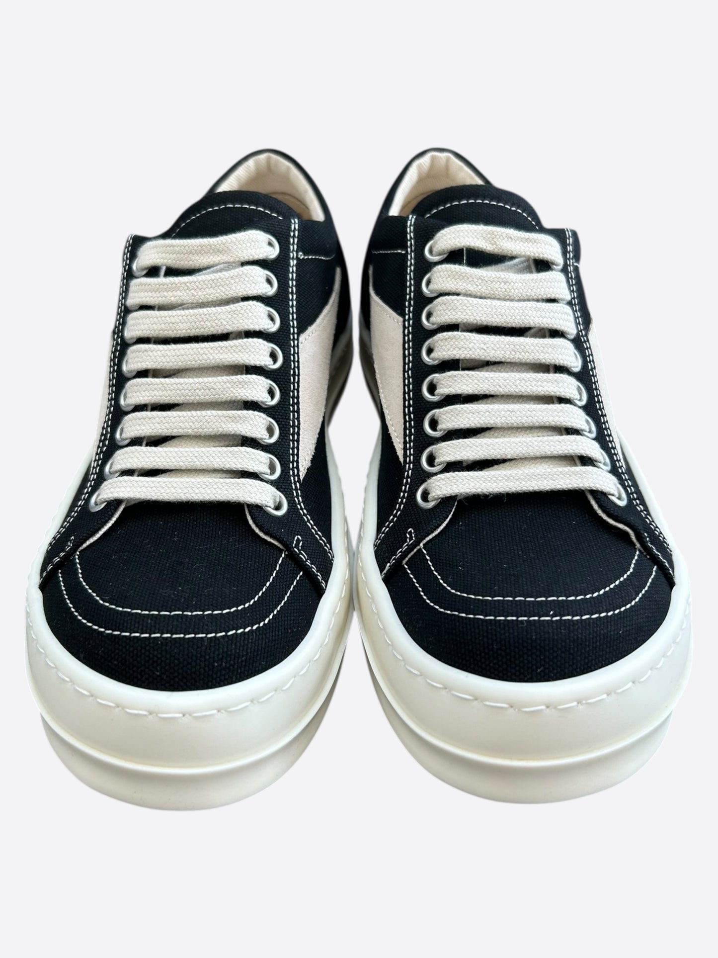Rick Owens Black & White Vintage Women's Low Top Sneakers